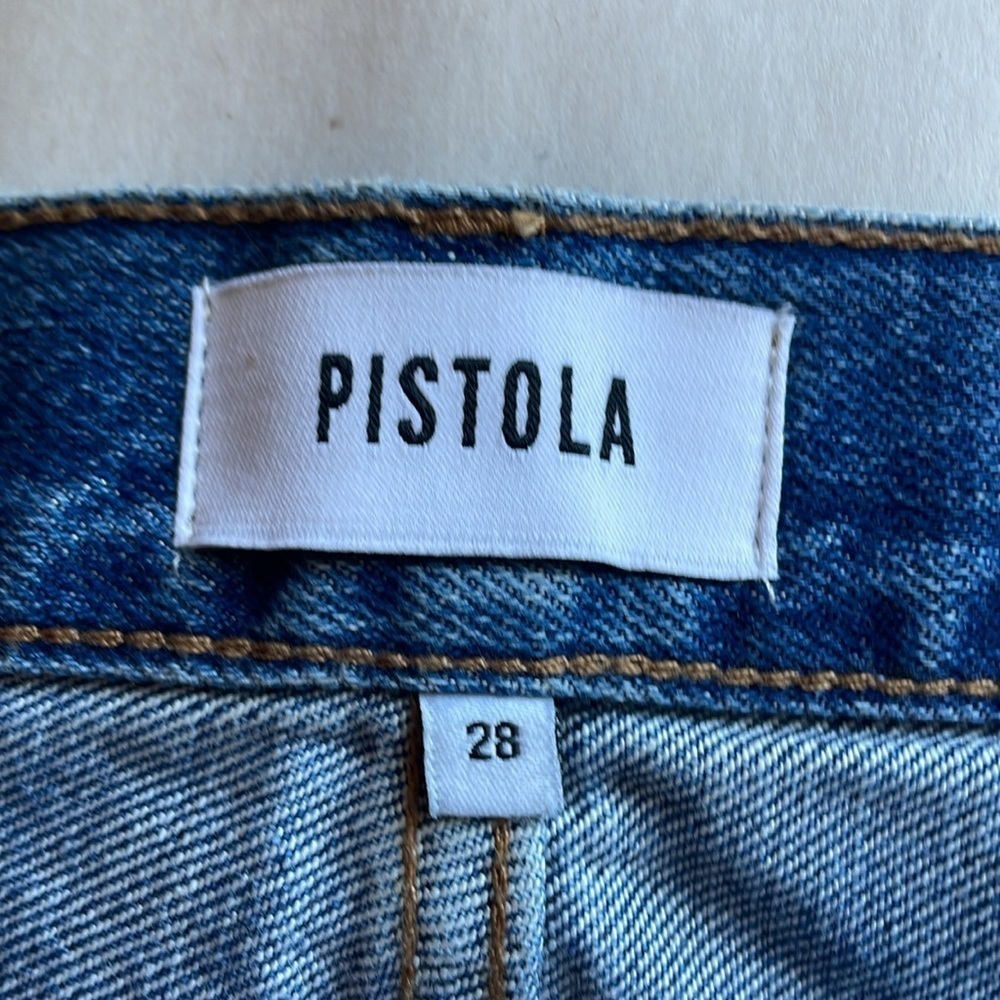 Pistola High Rise Distressed Blue Jeans - Picture 12 of 15